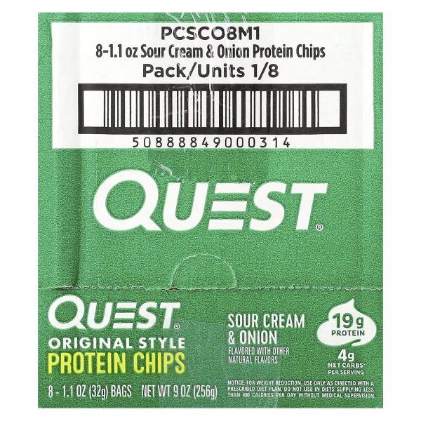 Quest Nutrition, Original Style Protein Chips, BBQ, 8 Bags, 1.1 oz (32 g) Each - Image 9