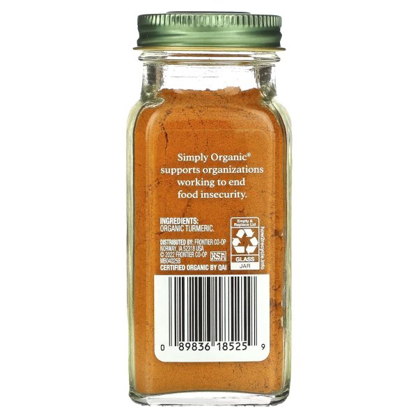 Simply Organic, Turmeric, 2.38 oz (67 g) - Image 3