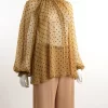 Zimmermann Gathered Swiss-Dot Silk-Crepon Blouse - Image 3