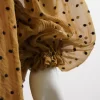 Zimmermann Gathered Swiss-Dot Silk-Crepon Blouse - Image 4