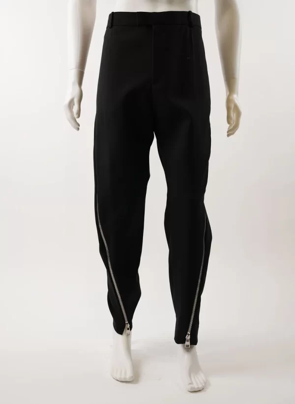 Alexander McQueen Decorative Zip-Detail Tailored Trousers - Image 4