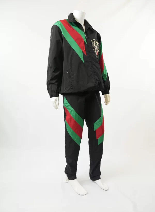 Gucci Black Web Stripe Printed Synthetic 2 Pc Set - Image 2